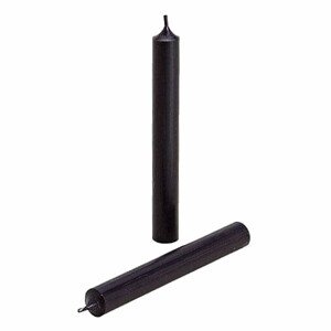 Parafínová stolní svíčka černá 18 cm - 18 x 2 cm