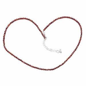 Granát broušený náhrdelník - délka cca 40,5 cm
