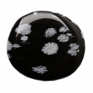 Obsidián vločka placička - cca 4 - 5 cm