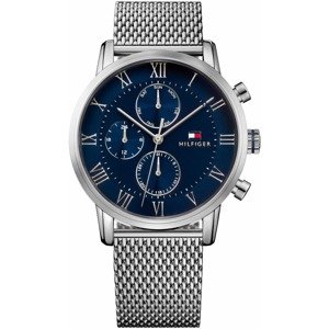 Analogové hodinky 'DRESSED UP QUARZ MULTIFUNKTION' Tommy Hilfiger námořnická modř / stříbrná