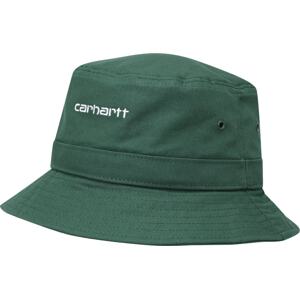 Carhartt WIP Klobouk tmavě zelená / bílá