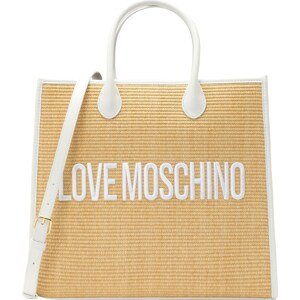 Love Moschino Nákupní taška béžová / cappuccino / bílá