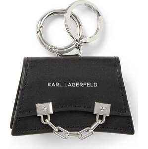 Karl Lagerfeld Přívěsek na klíče černá / stříbrná