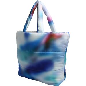 WEEKDAY Nákupní taška 'Haley' modrá / světlemodrá / lososová / bílá