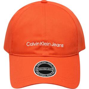 Calvin Klein Jeans Kšiltovka oranžová / bílá