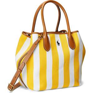 Polo Ralph Lauren Nákupní taška hnědá / žlutá / černá / bílá