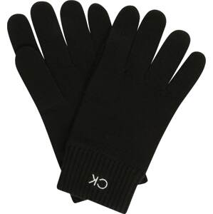 Calvin Klein Prstové rukavice černá / bílá