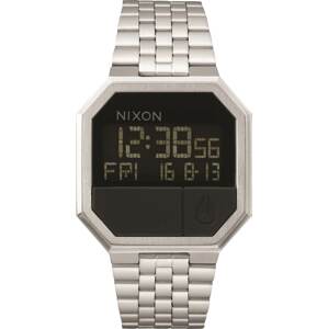 Nixon Digitální hodinky 'Re-Run' černá / stříbrná