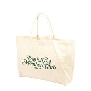 Nákupní taška Ragdoll LA tmavě zelená / barva bílé vlny