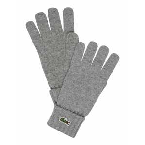 Prstové rukavice Lacoste šedý melír