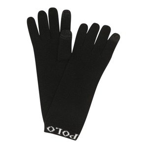 Prstové rukavice Polo Ralph Lauren černá / bílá