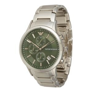 Analogové hodinky Emporio Armani zelená / stříbrná / bílá