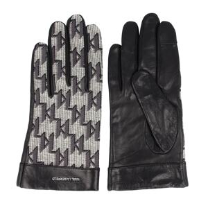 Prstové rukavice Karl Lagerfeld šedá / černá