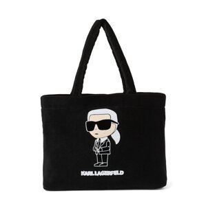 Nákupní taška ' Ikonik 2.0 Beach Terry' Karl Lagerfeld černá / bílá
