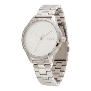 Analogové hodinky HUGO růžová / stříbrná / bílá