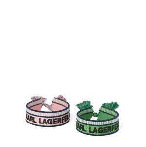 Náramek Karl Lagerfeld trávově zelená / růžová / černá / bílá