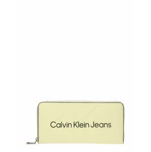 Peněženka Calvin Klein Jeans pastelově žlutá / černá