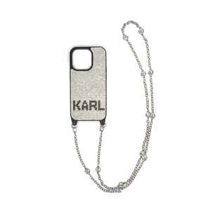Pouzdro na smartphone Karl Lagerfeld stříbrná