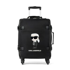 Kufr na kolečkách 'Ikonik Mix' Karl Lagerfeld černá / bílá