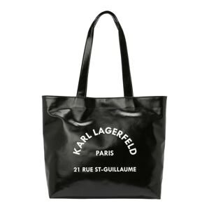 Nákupní taška 'Rue St-Guillaume' Karl Lagerfeld černá / bílá