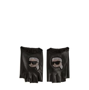 Rukavice s krátkými prsty Karl Lagerfeld tělová / černá / bílá