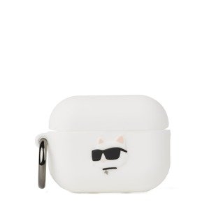 Pouzdro na smartphone 'Silicone Choupette AirPods 3' Karl Lagerfeld černá / bílá