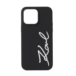 Pouzdro na smartphone 'Signature Logo iPhone 13 Pro Max' Karl Lagerfeld černá / bílá