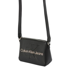 Taška přes rameno Calvin Klein Jeans světle béžová / černá