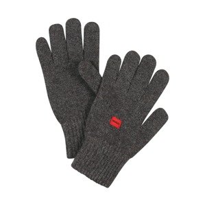 Prstové rukavice 'Waff' HUGO šedý melír / červená / černá