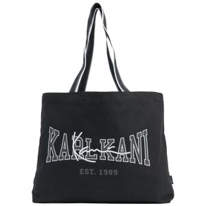 Nákupní taška Karl Kani grafitová / černá / bílá