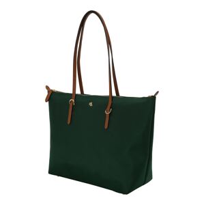 Nákupní taška 'KEATON' Lauren Ralph Lauren koňaková / tmavě zelená