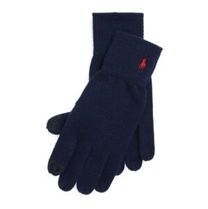 Prstové rukavice Polo Ralph Lauren námořnická modř / červená