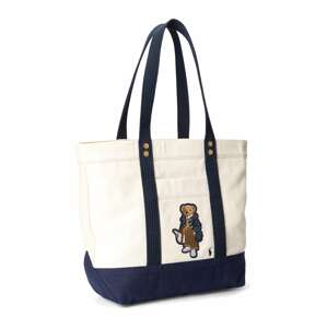 Nákupní taška Polo Ralph Lauren krémová / tmavě modrá / světle hnědá / bílá