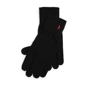 Prstové rukavice Polo Ralph Lauren ohnivá červená / černá