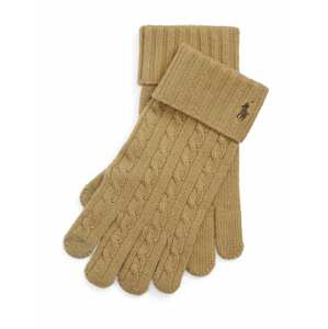 Prstové rukavice Polo Ralph Lauren velbloudí / černá