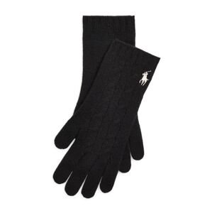 Prstové rukavice Polo Ralph Lauren černá / bílá