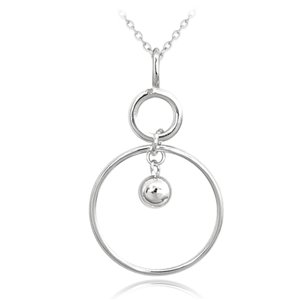 Stříbrný náhrdelník s kuličkou 42-45 cm JMAS0199SN45