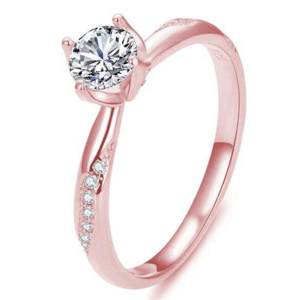 OLIVIE Stříbrný zásnubní prsten MAGIC ROSE 7169 Velikost prstenů: 9 (EU: 59-61) Ag 925; ≤2 g.