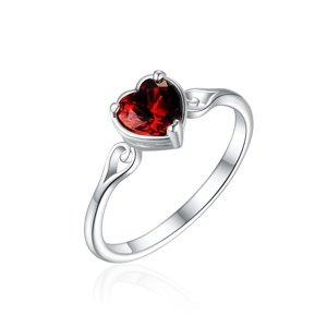 OLIVIE Stříbrný prsten SRDÍČKO 8579 Velikost prstenů: 12 (EU: 68-70) Ag 925; ≤1,8 g.