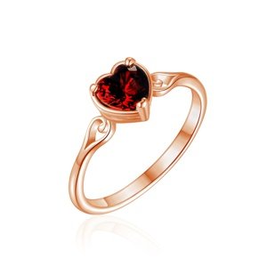 OLIVIE Stříbrný prsten SRDÍČKO ROSE 8581 Velikost prstenů: 10 (EU: 62-64) Ag 925; ≤1,8 g.