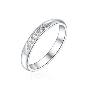 OLIVIE Snubní stříbrný prsten SPŘÍZNĚNÍ 8585 Velikost prstenů: 8 (EU: 57-58), Pohlaví: Dámské Ag 925; ≤2,0 g.