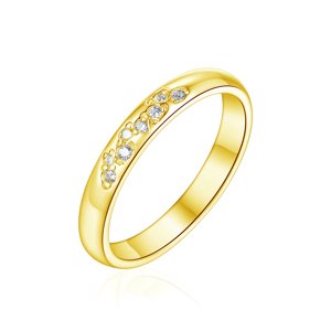 OLIVIE Snubní stříbrný prsten SPŘÍZNĚNÍ GOLD 8586 Velikost prstenů: 6 (EU: 51-53), Pohlaví: Dámské Ag 925; ≤2,0 g.