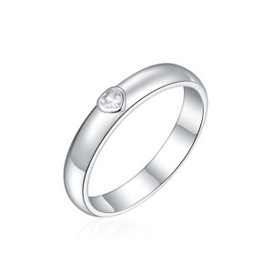 OLIVIE Snubní stříbrný prsten SRDCE 8587 Velikost prstenů: 10 (EU: 62-64), Pohlaví: Pánské Ag 925; ≤2,7 g.