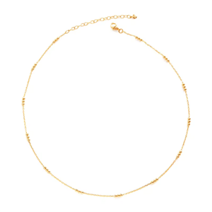 OLIVIE Stříbrný náhrdelník s kuličkami GOLD 8884 Ag 925; ≤3,9 g.