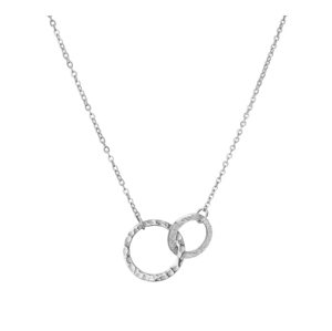 Aranys Ocelový náhrdelník s motivem dvou kruhů 12048