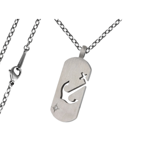 Pánský náhrdelník Známka s kotvou Typ řetízku: Řetízek chirurgická ocel 55 cm x 0,25 cm 2634/RET3