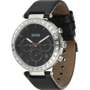BOSS Black Analogové hodinky stříbrně šedá / černá / průhledná