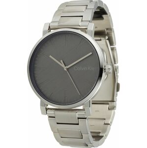 Calvin Klein Analogové hodinky tmavě šedá / stříbrná