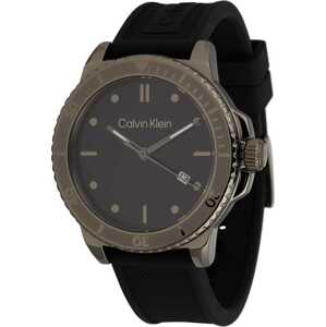 Calvin Klein Analogové hodinky šedobéžová / tmavě šedá / černá